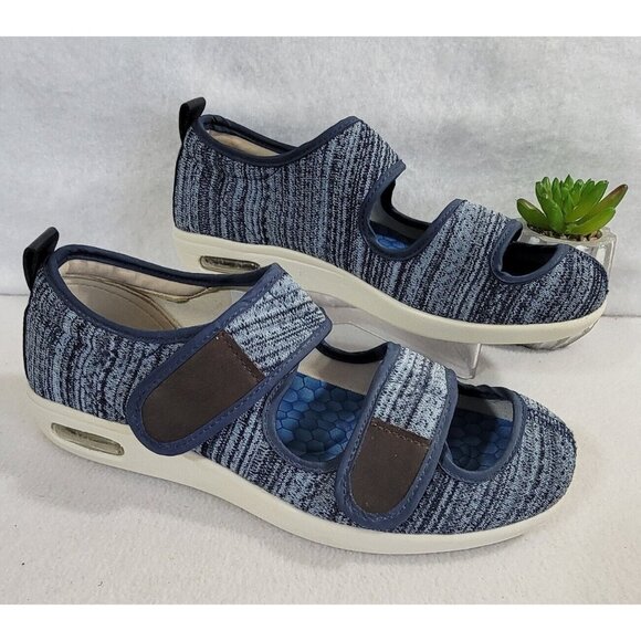 Youyun Unisex Adult Blue Diabetic‎ Comfort Shoes Memory Foam Size 7.5/8.5 - Picture 2 of 12